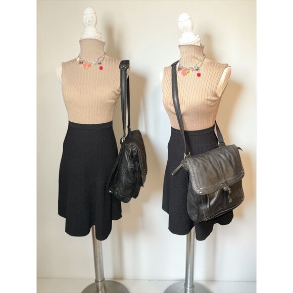 The SAK Ventura Convertible Backpack Black Leather Canvas Crossbody Bag Travel - Picture 2 of 11